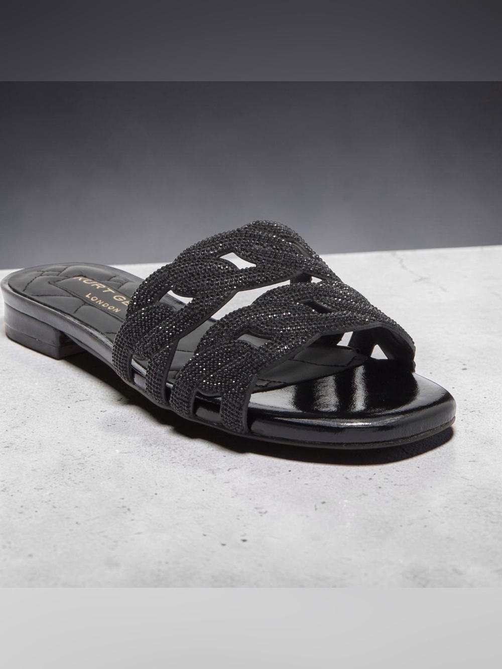 Kurt Geiger Crystal Chain Slide Sandals Size 8